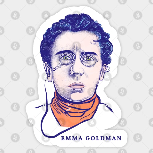 Emma Goldman Sticker by Huge Potato